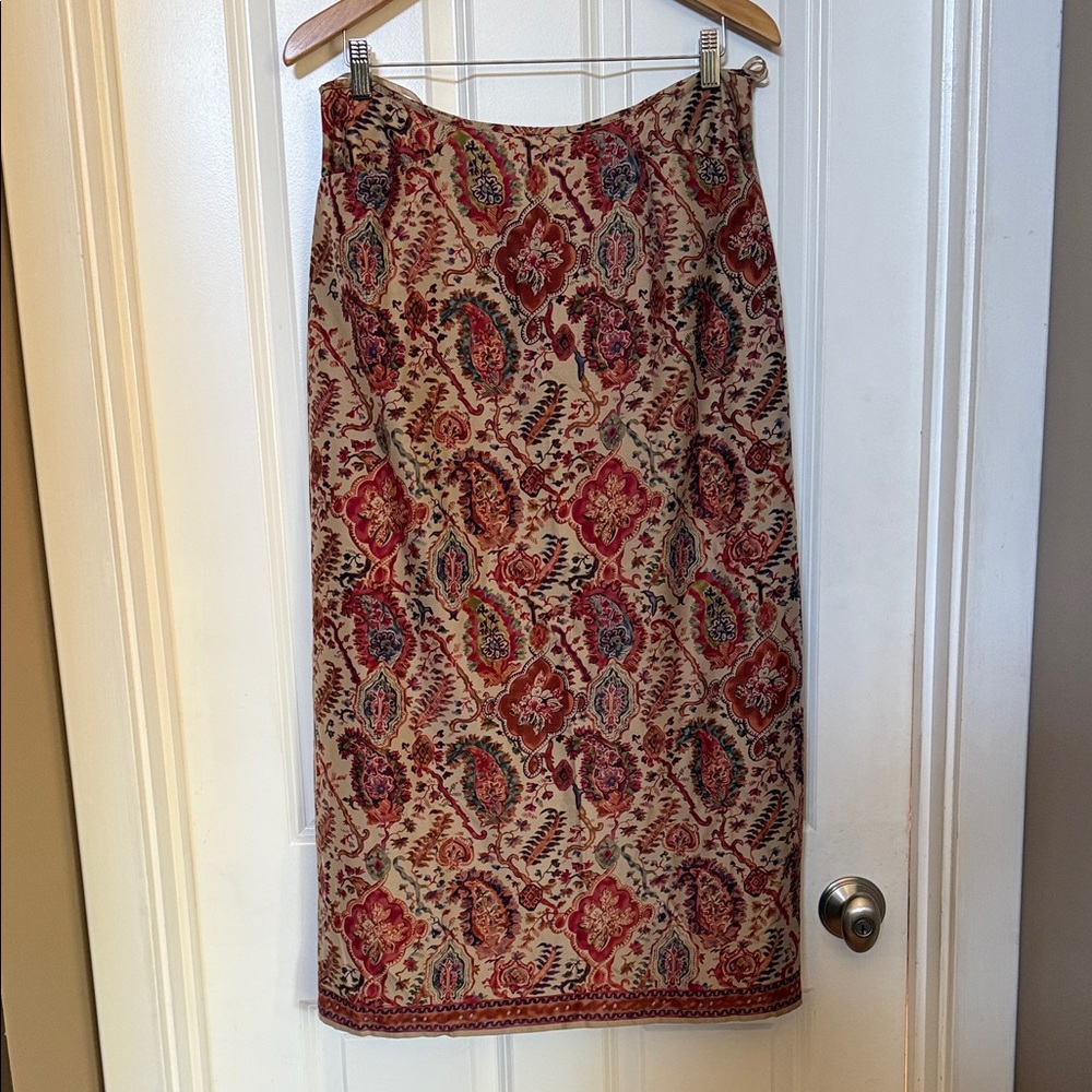 Sundance Multicolor Paisley Pencil Skirt